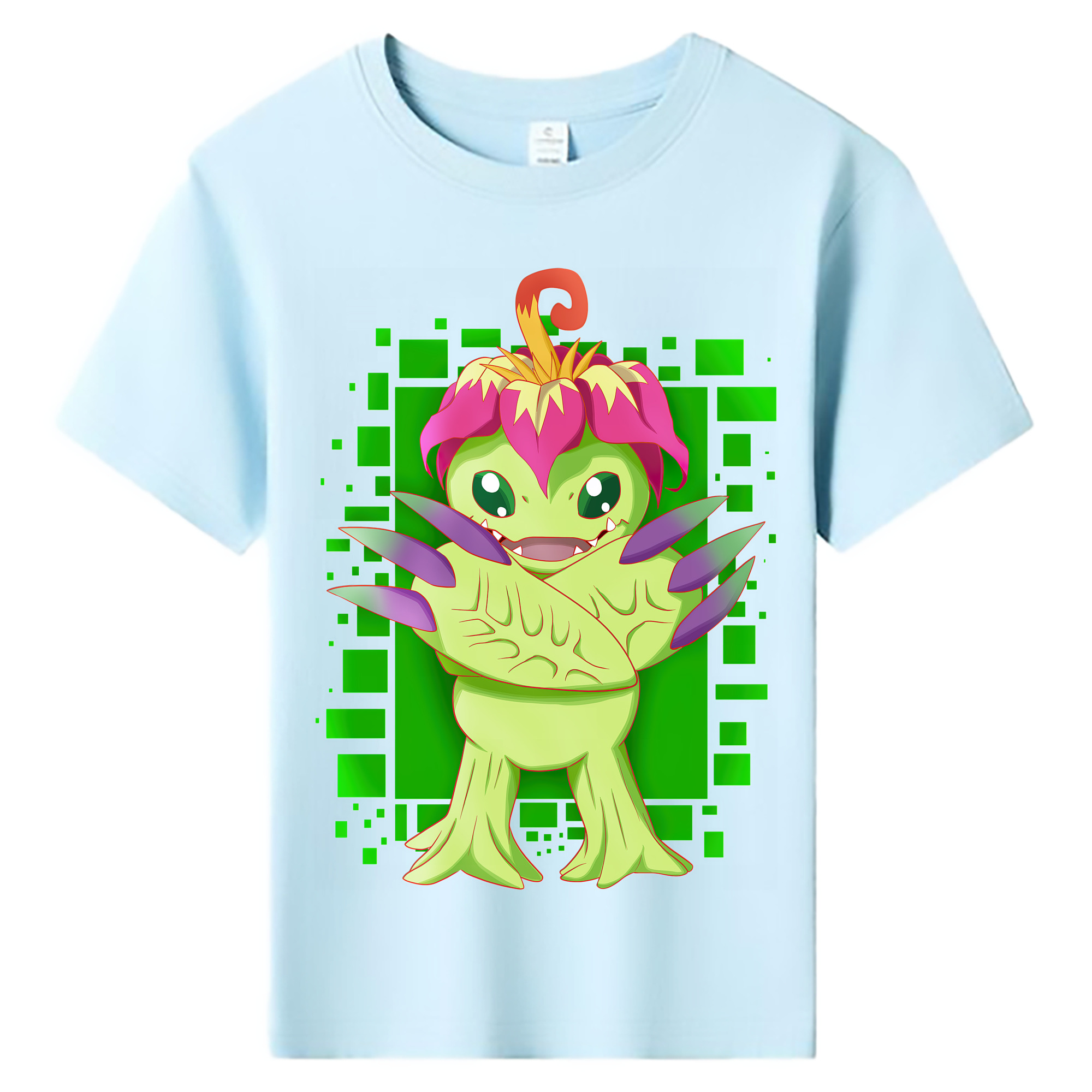 （画像用） Digimon デジタルモンスター/デジモン 綿100％キッズTシャツ（フロントプリント）